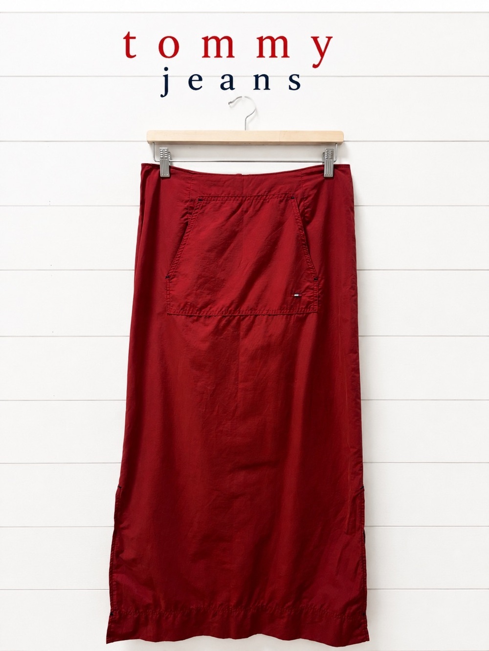 Tommy Jeans Vintage Parachute Maxi Skirt – Size 7